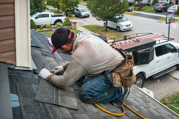 Professional Emergency Roof Repair technician working in Prospect, OR